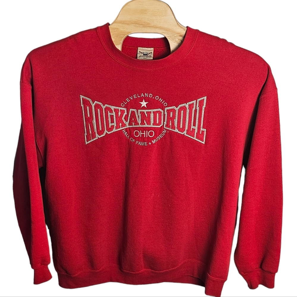Oarsman Rock N Roll Hall of Fame Museum Embroidered Sweatshirt Size 2XL Rare VTG